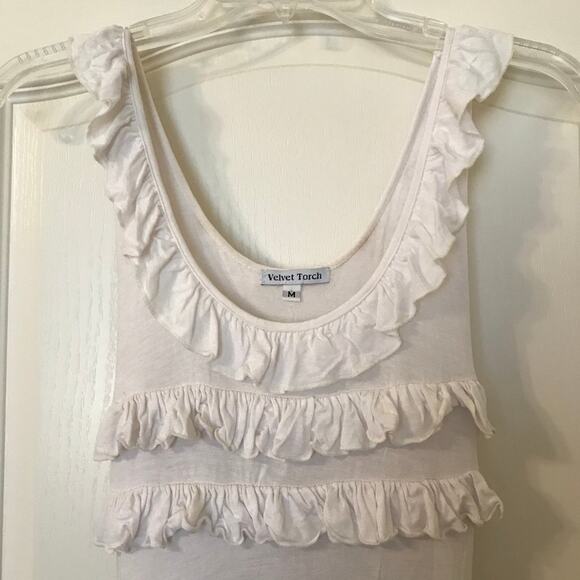 Velvet Torch Sleeveless  Dress Ivory & Light Denim - Picture 6 of 9